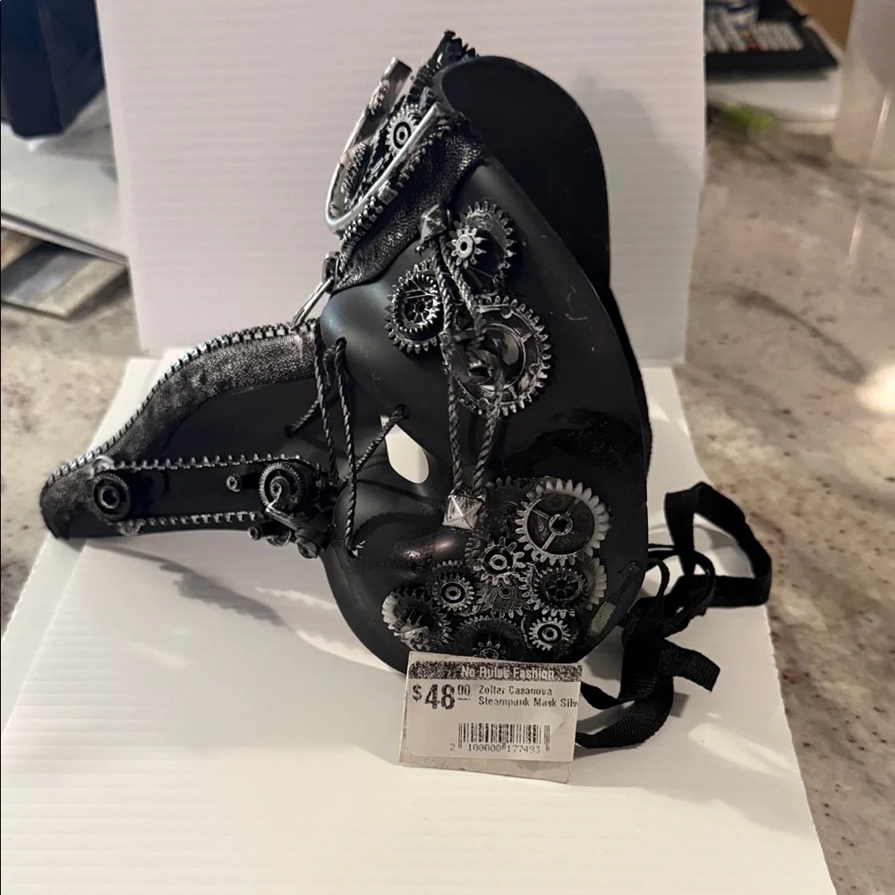 Black Steampunk Leather Mask Bag - Unbranded